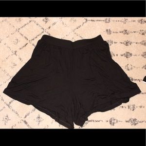 Black shorts with elastic waistband